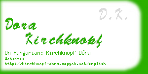 dora kirchknopf business card